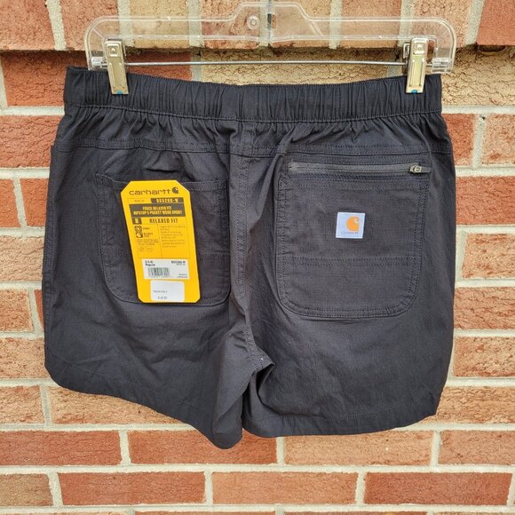 Carhartt Shorts Women's Size Small New with Tags Black Force Relaxed Fit Ripstop - Picture 2 of 6